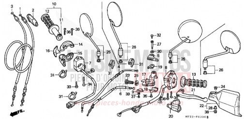 COMMUTATEUR/CABLE NX650N de 1992